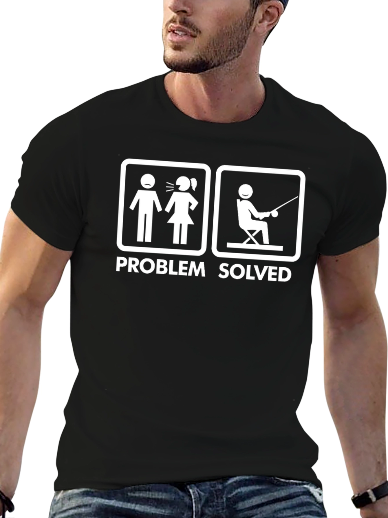 Problem Solved Fishing Humor T-Shirt