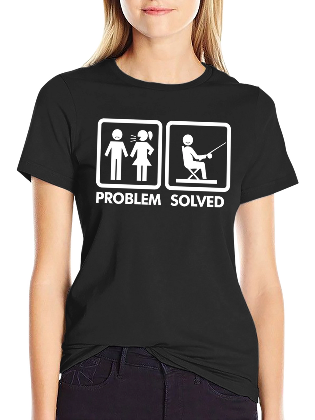 Problem Solved Fishing Humor T-Shirt