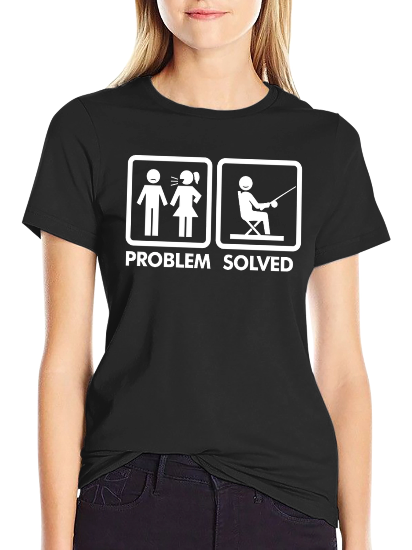 Problem Solved Fishing Humor T-Shirt