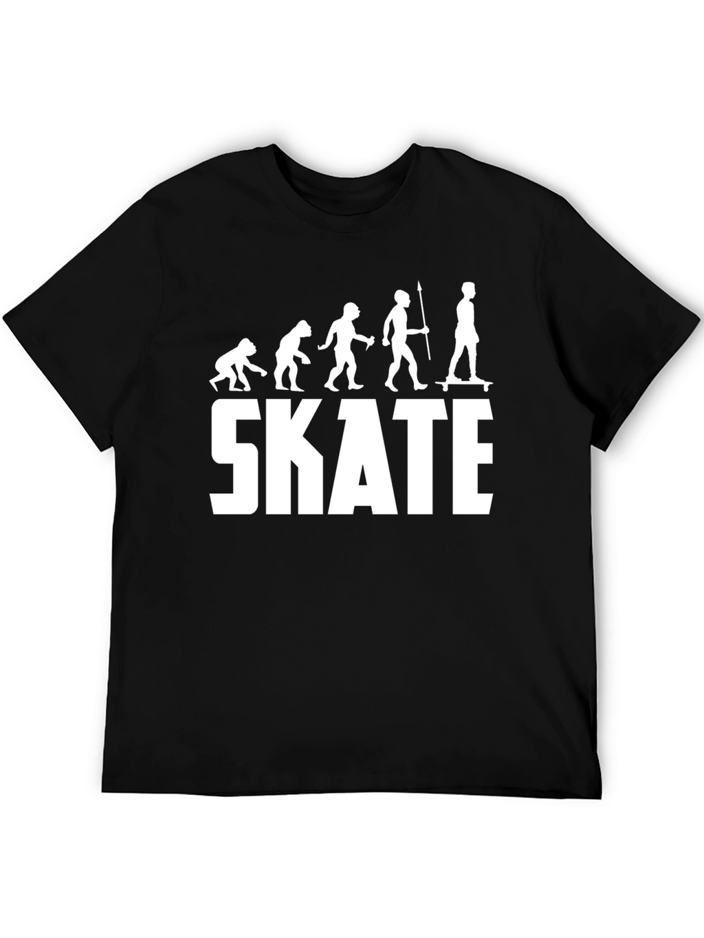 Evolution of Skateboarding T-Shirt - Black Graphic Tee