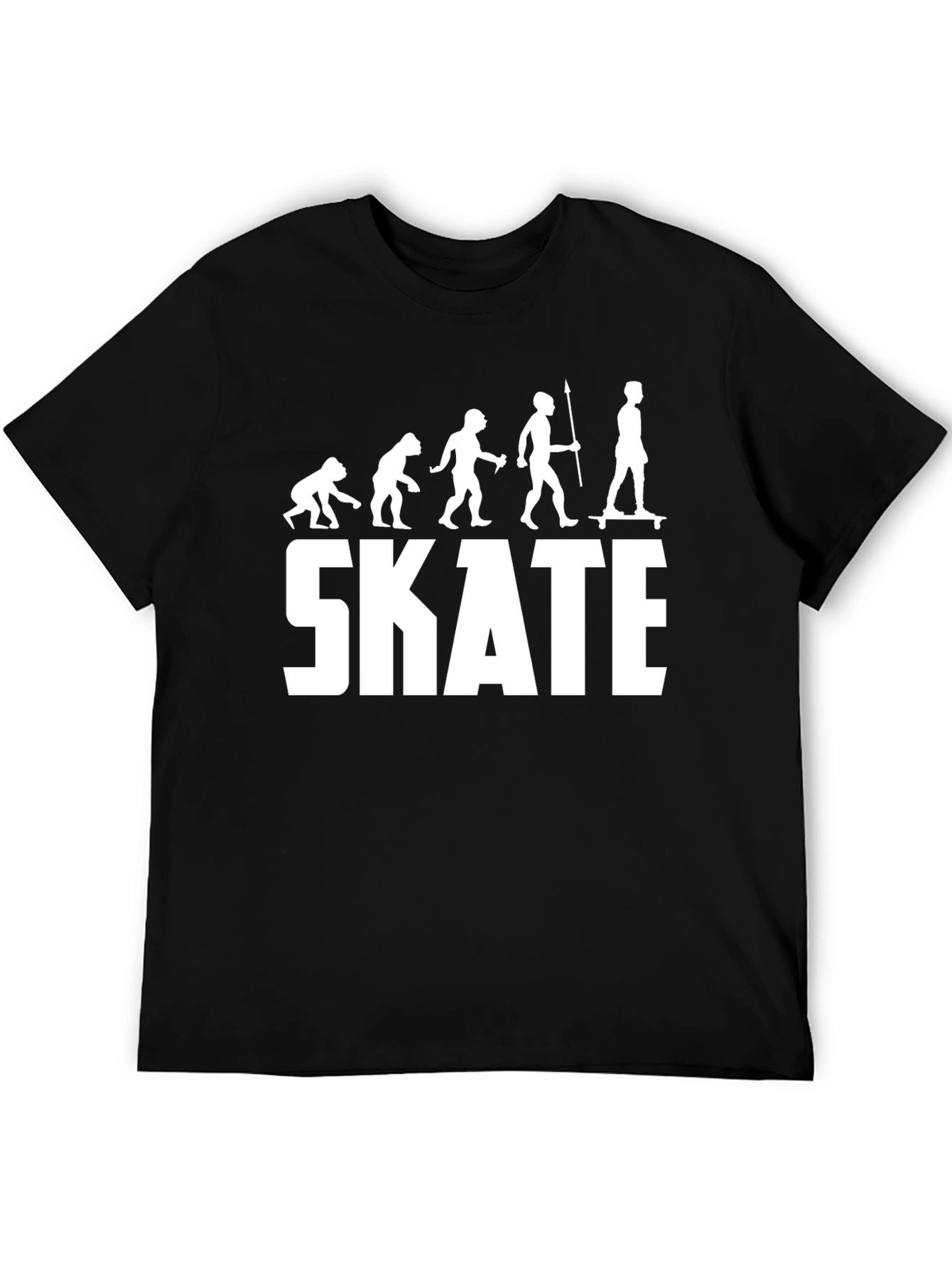 Evolution of Skateboarding T-Shirt - Black Graphic Tee