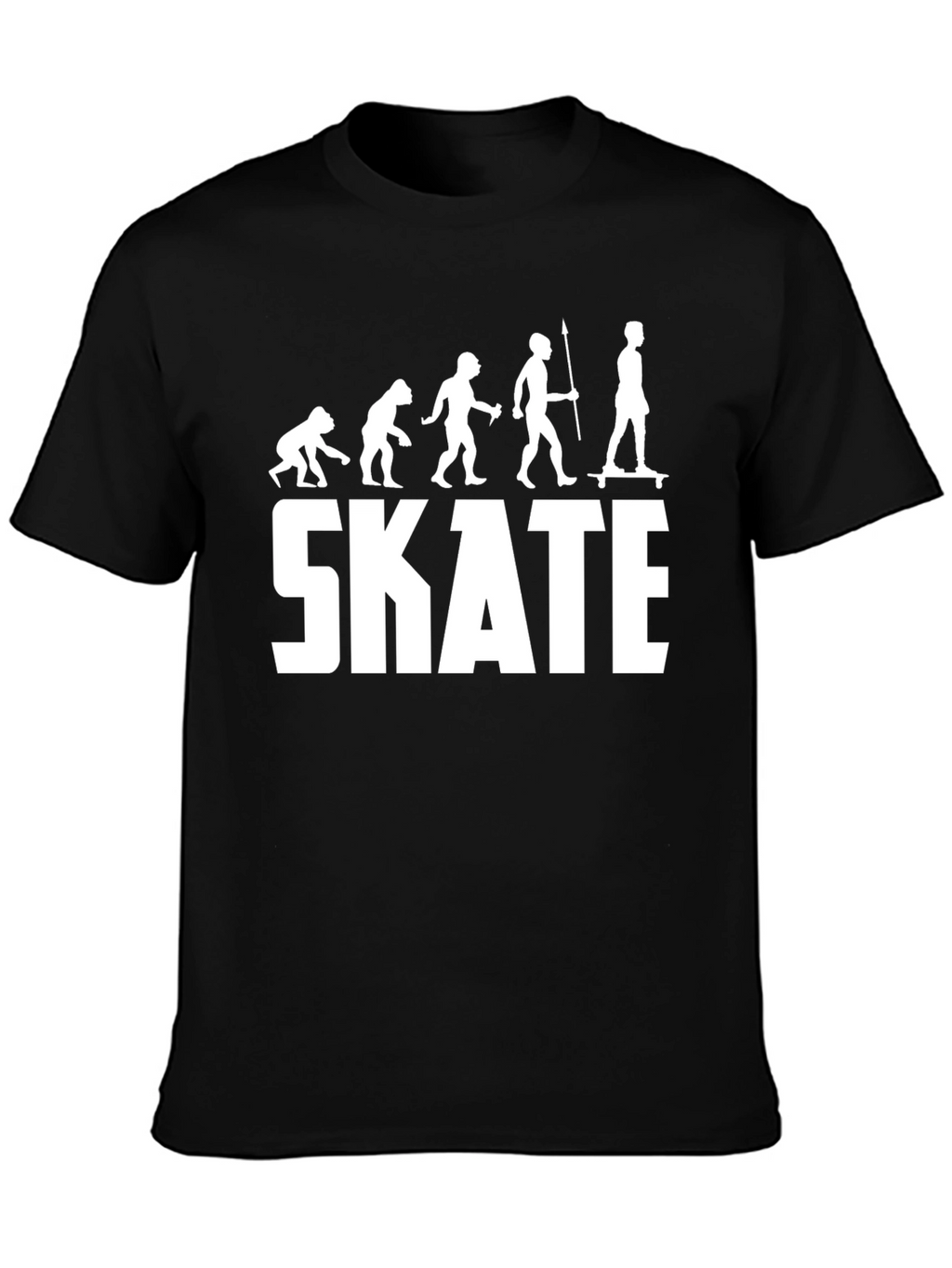Evolution of Skateboarding T-Shirt - Black Graphic Tee