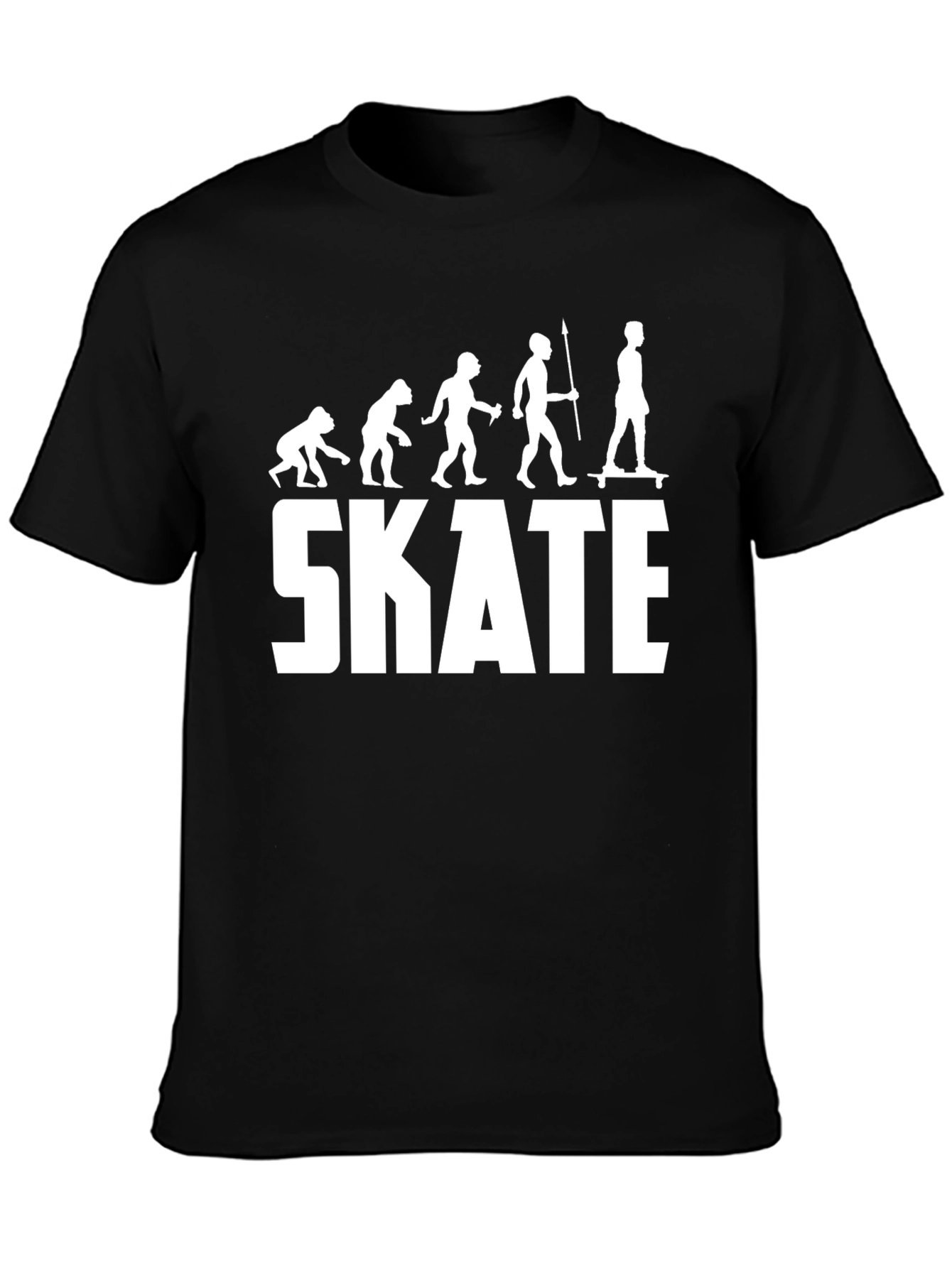 Evolution of Skateboarding T-Shirt - Black Graphic Tee