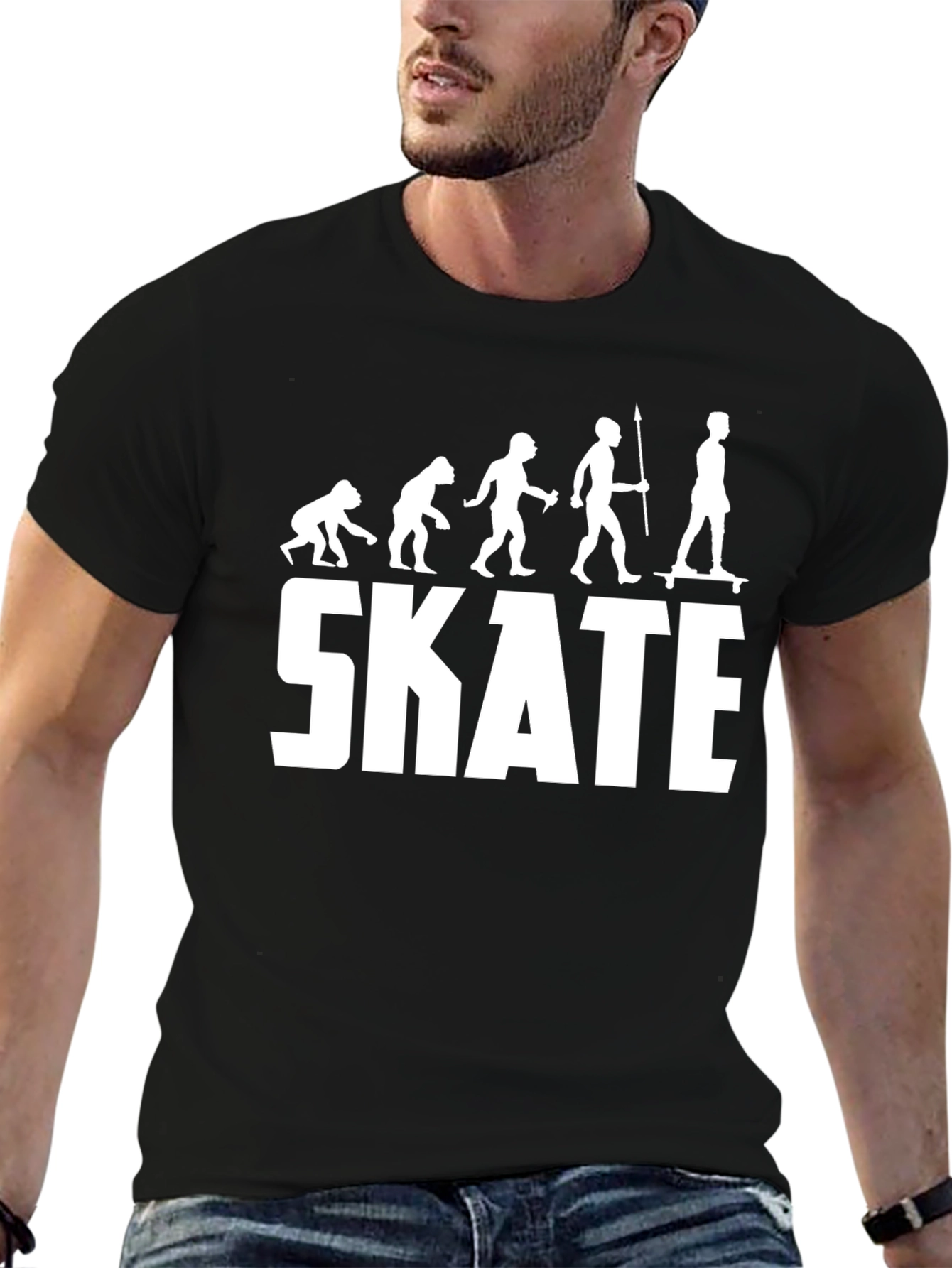 Evolution of Skateboarding T-Shirt - Black Graphic Tee