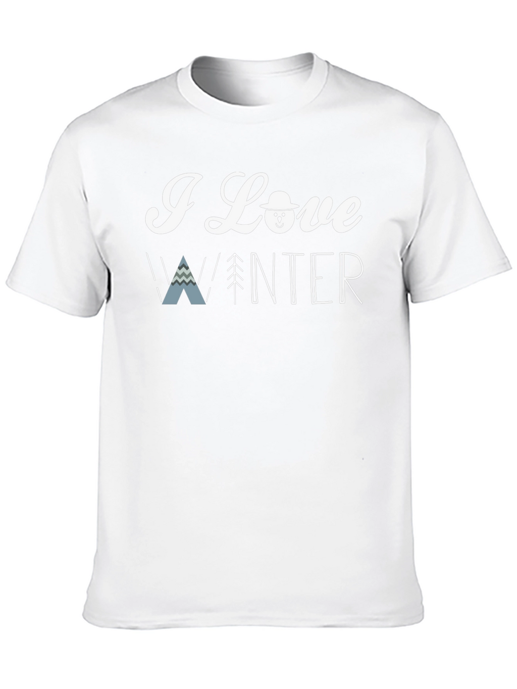 I Love Winter Black Graphic T-Shirt