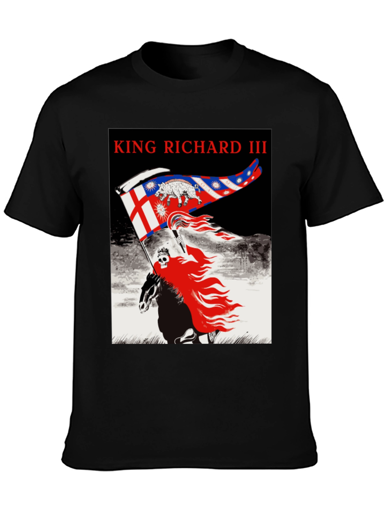 King Richard III Graphic Tee - Black Cotton T-Shirt