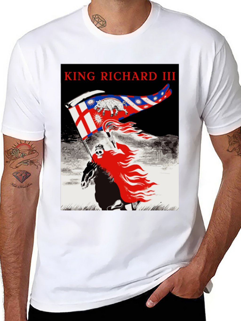 King Richard III Graphic Tee - Black Cotton T-Shirt