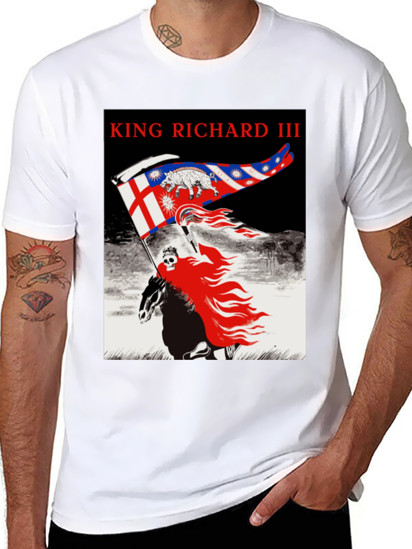 King Richard III Graphic Tee - Black Cotton T-Shirt