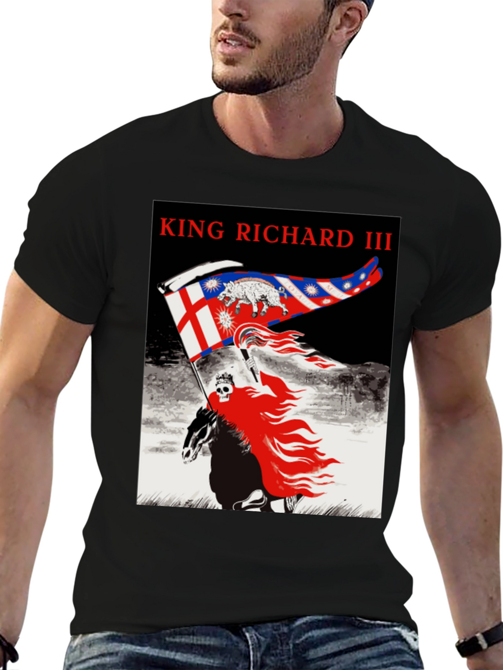 King Richard III Graphic Tee - Black Cotton T-Shirt