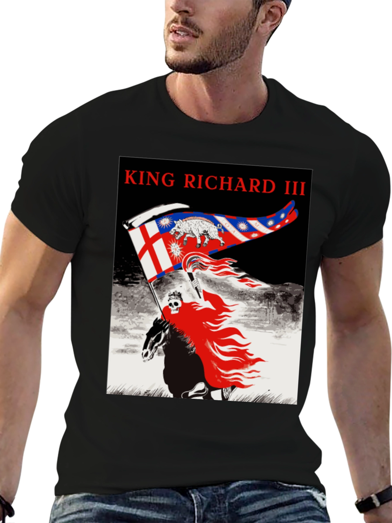 King Richard III Graphic Tee - Black Cotton T-Shirt