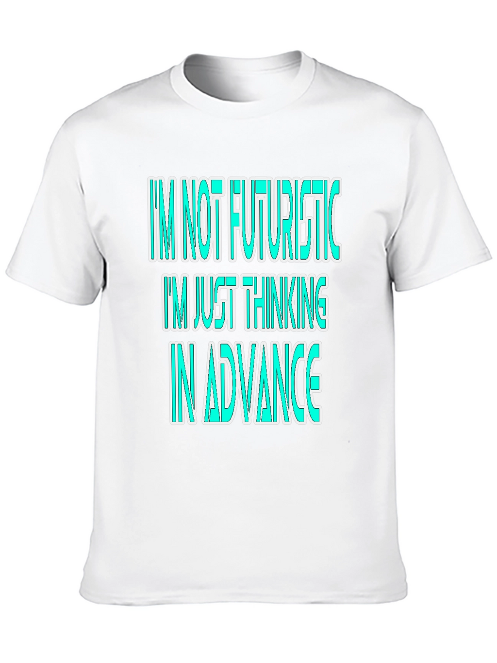 Futuristic Thinking Graphic Tee - Black Cotton Casual T-Shirt