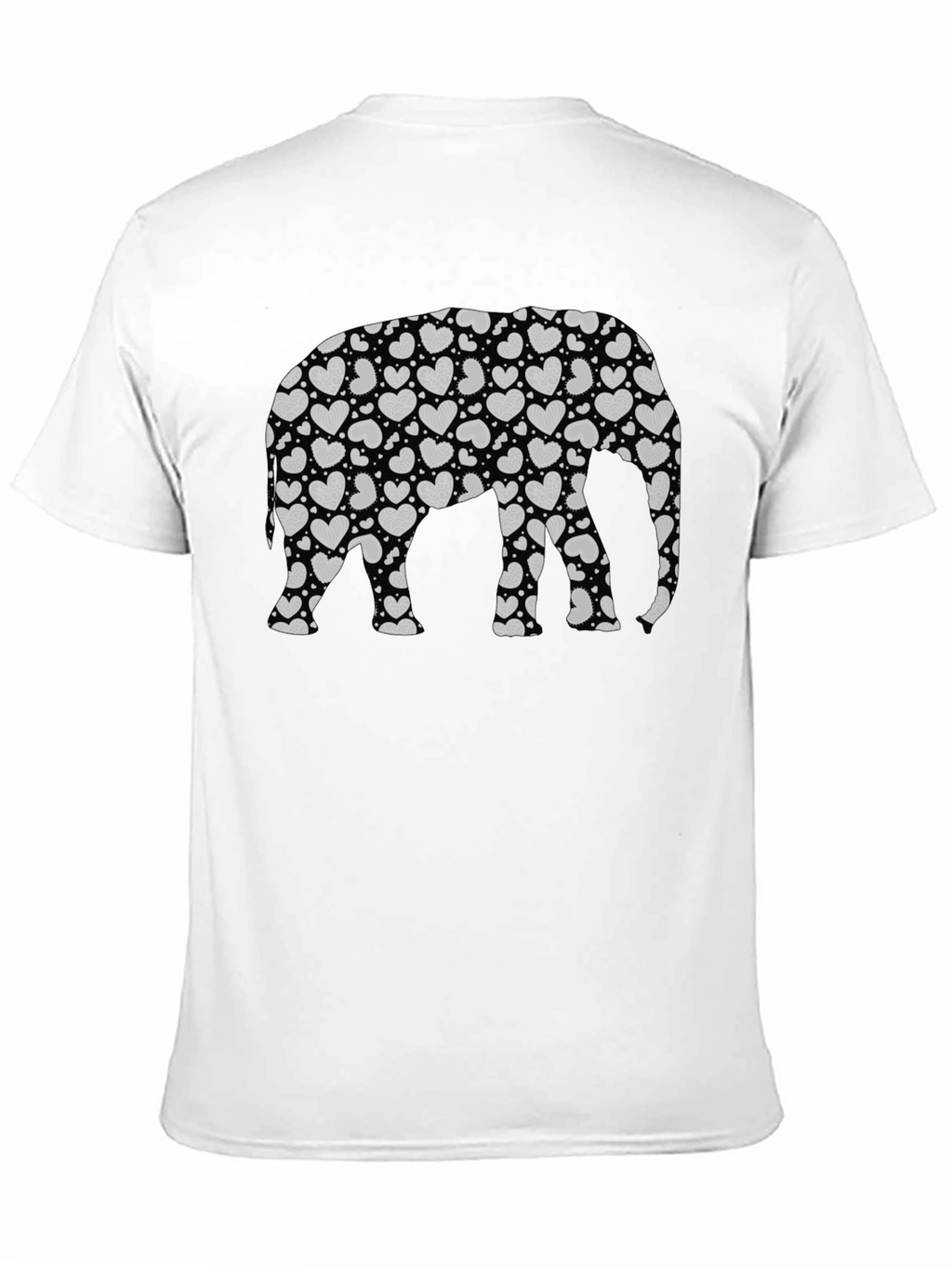 Heart Elephant Graphic Tee - Casual Comfort