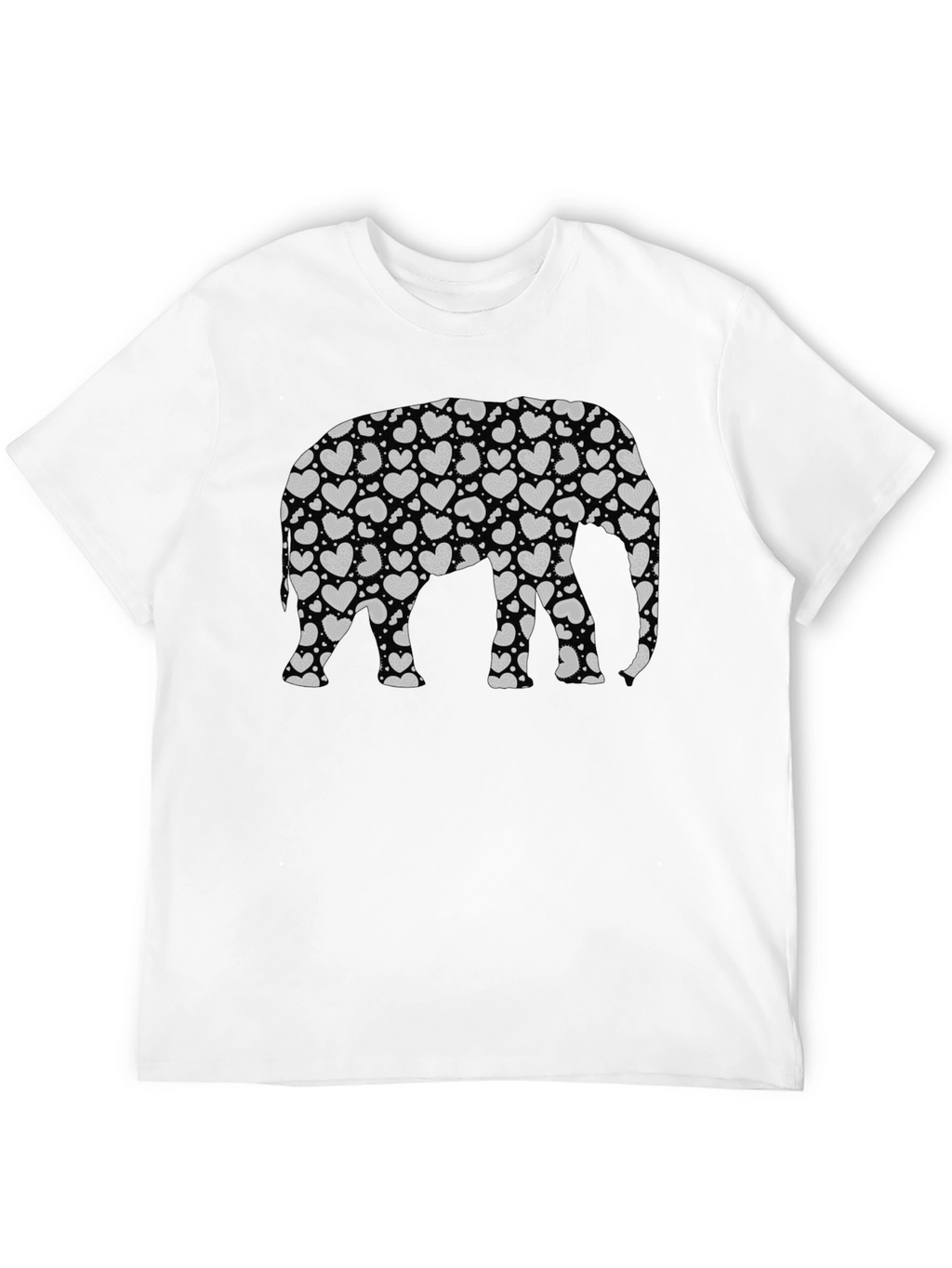 Heart Elephant Graphic Tee - Casual Comfort