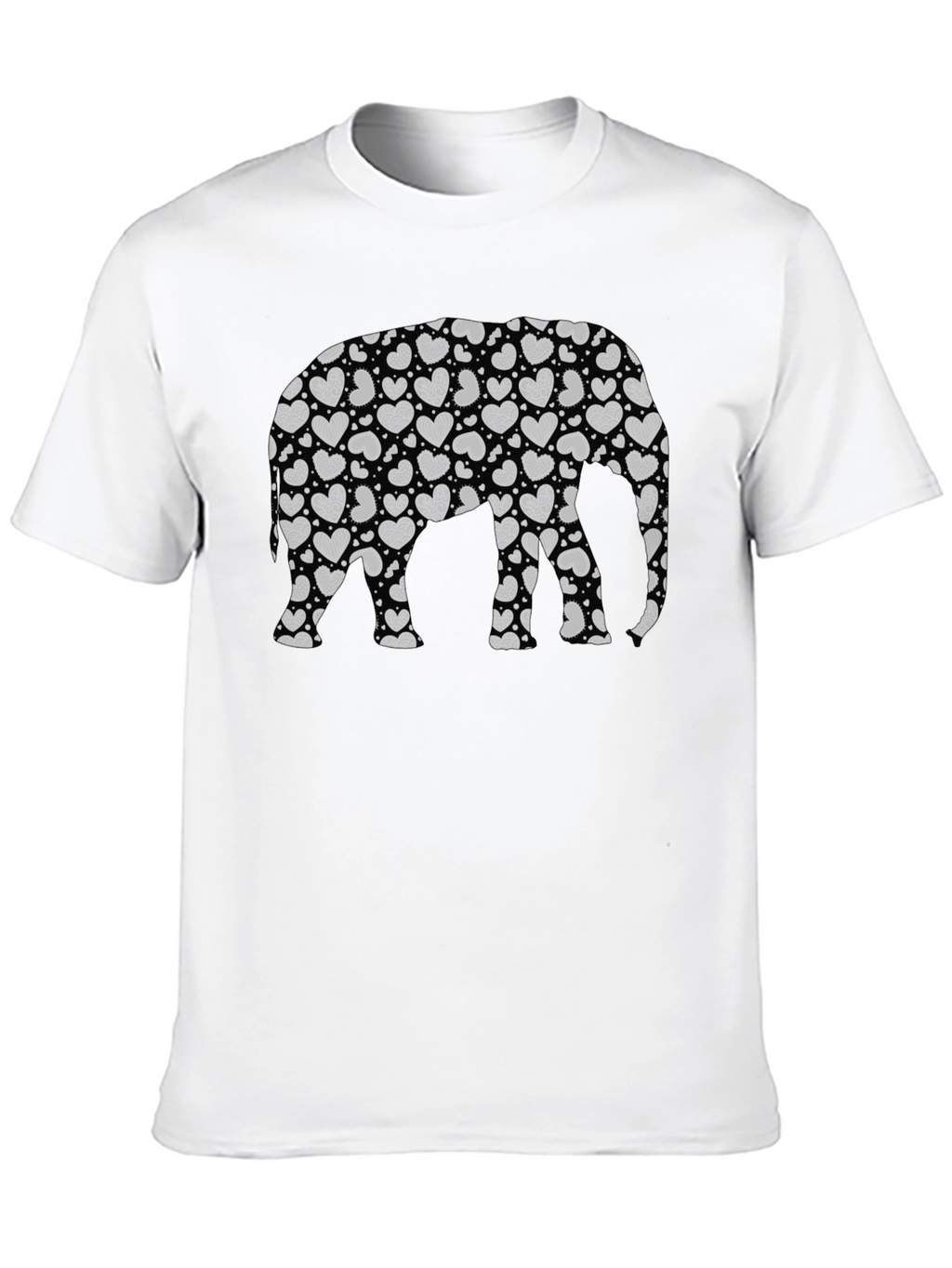 Heart Elephant Graphic Tee - Casual Comfort