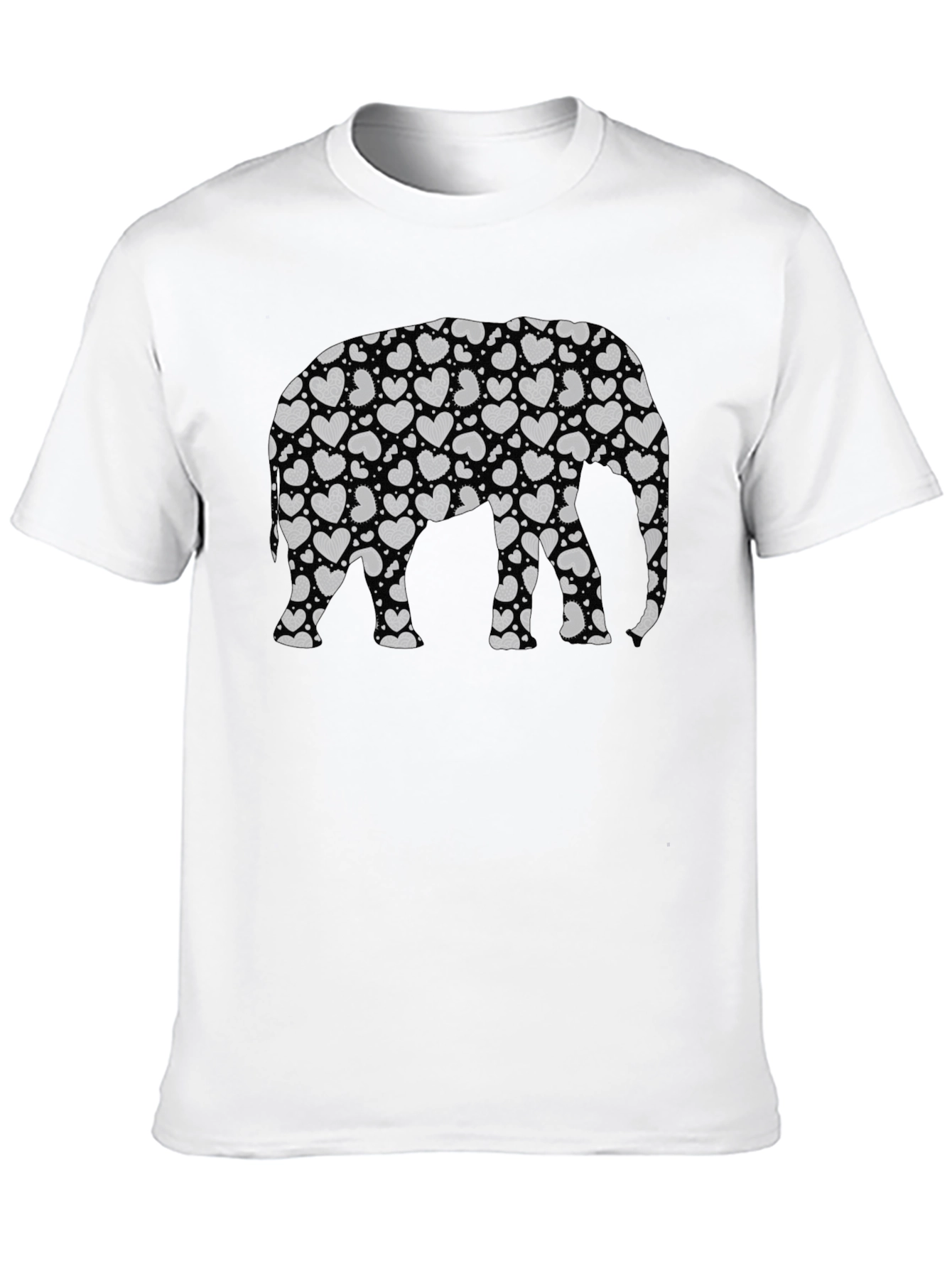 Heart Elephant Graphic Tee - Casual Comfort