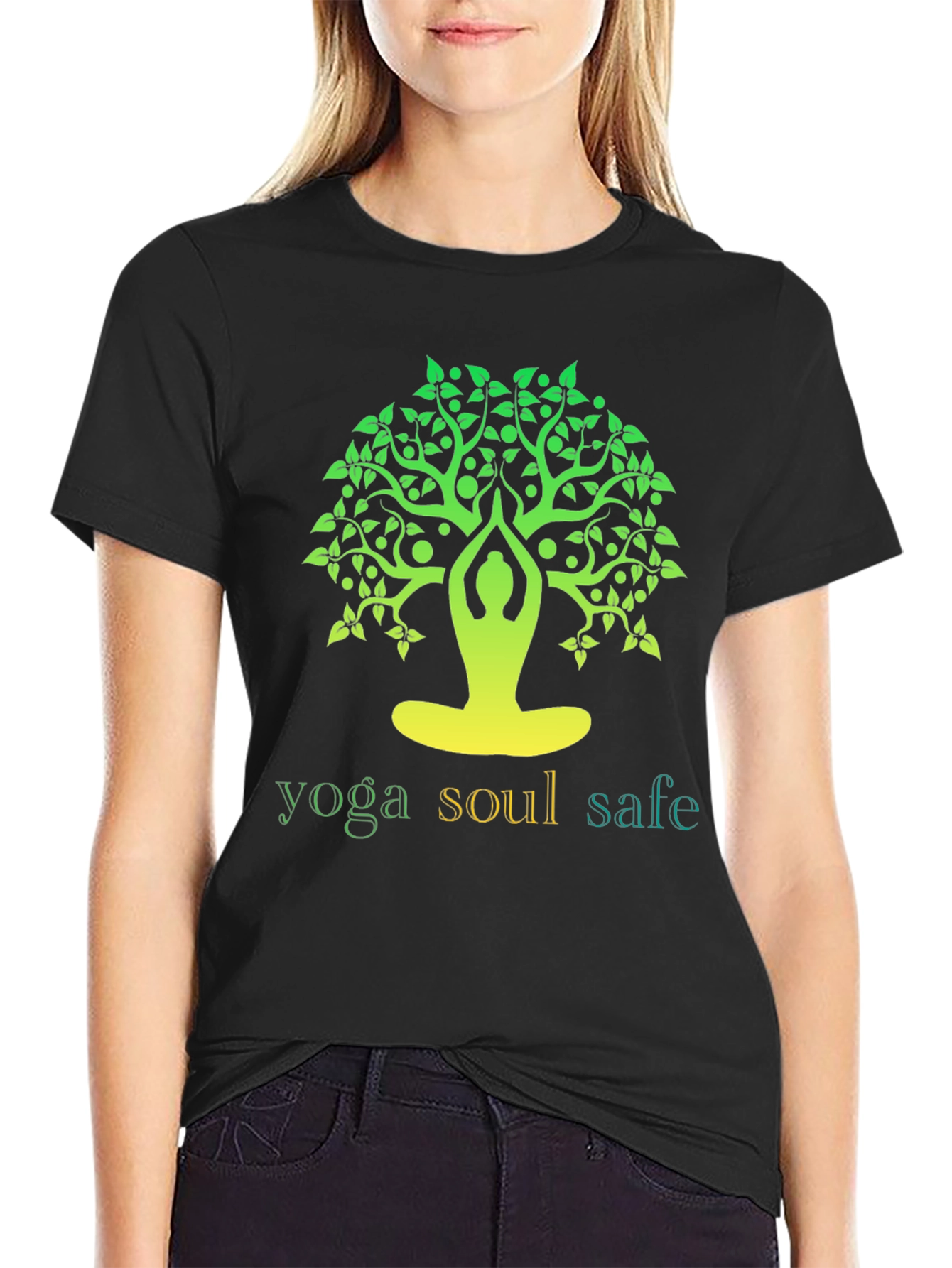 Yoga Soul Safe Tree Graphic T-Shirt