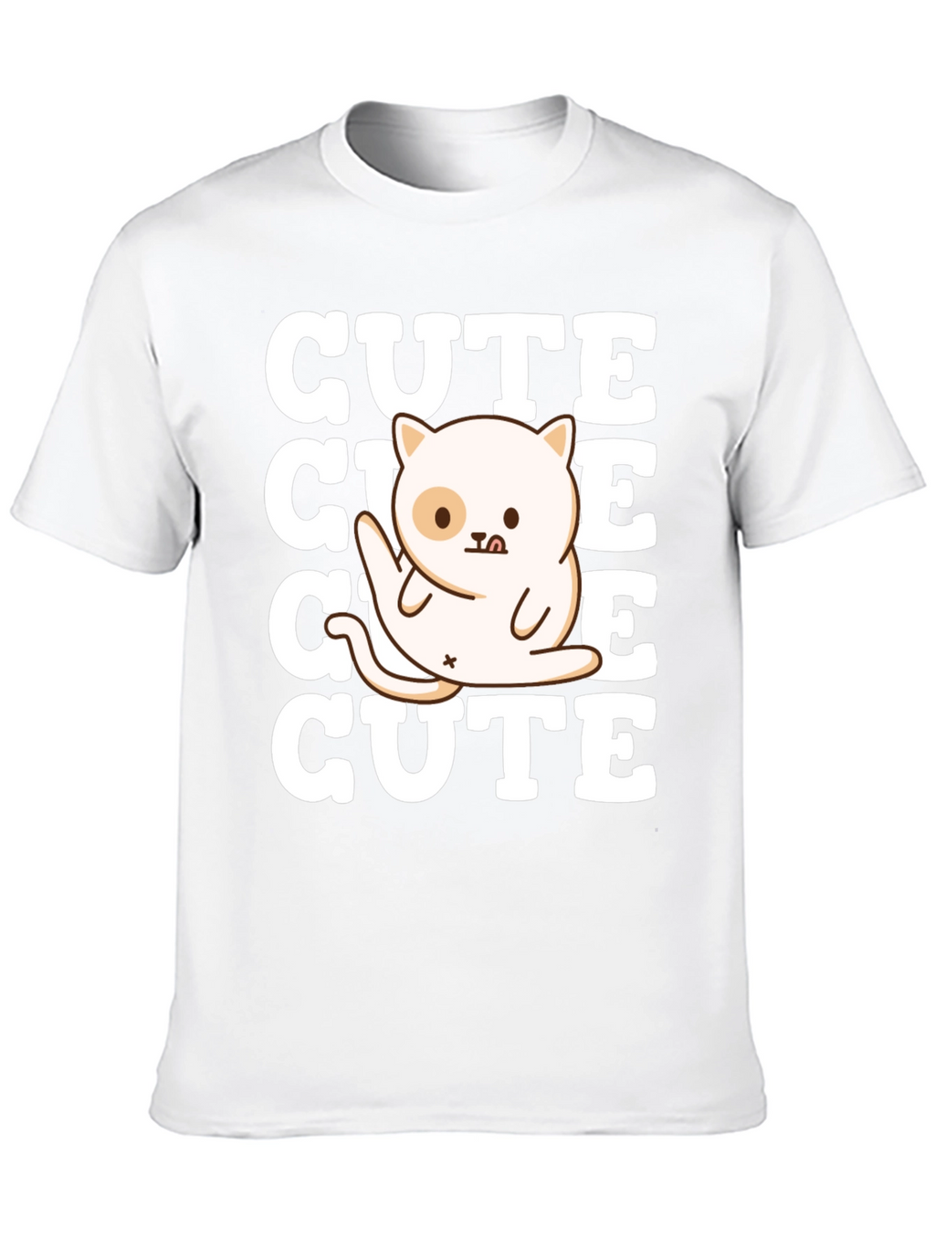 Cute Cat Graphic Tee - Soft Cotton Blend