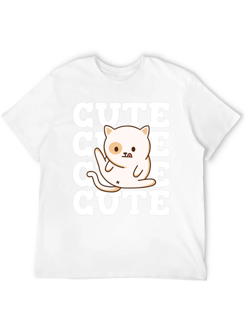 Cute Cat Graphic Tee - Soft Cotton Blend