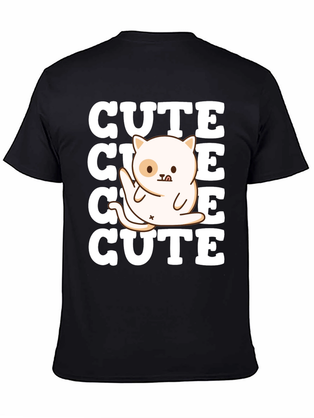Cute Cat Graphic Tee - Soft Cotton Blend