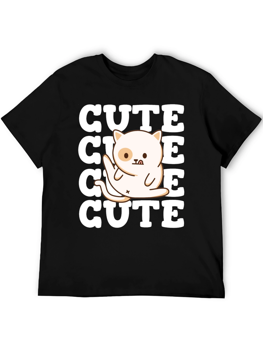 Cute Cat Graphic Tee - Soft Cotton Blend