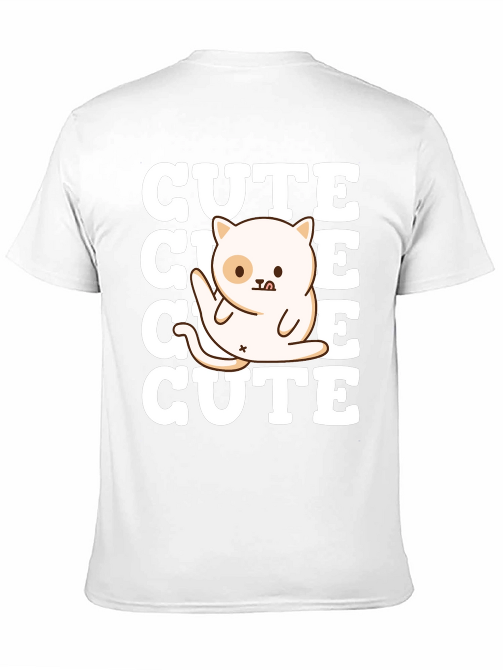 Cute Cat Graphic Tee - Soft Cotton Blend