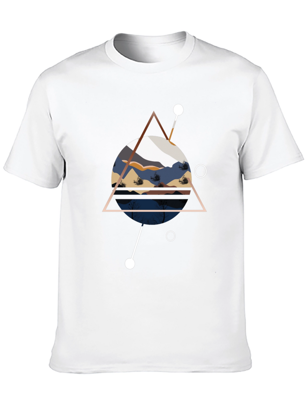 Geometric Mountainscape Black T-Shirt