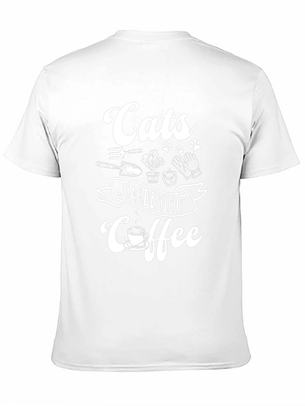 Cats Gardening Coffee Graphic T-Shirt