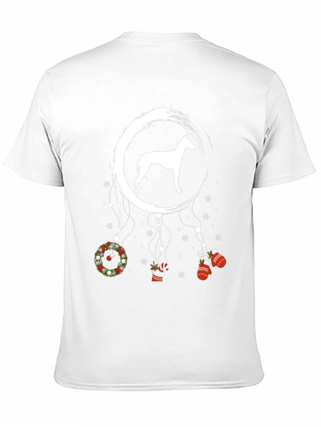 Dog Silhouette Christmas Dreamcatcher T-Shirt