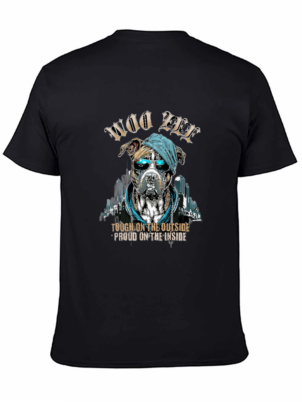 Woo Pitbull T-Shirt: Tough Outside Proud Inside