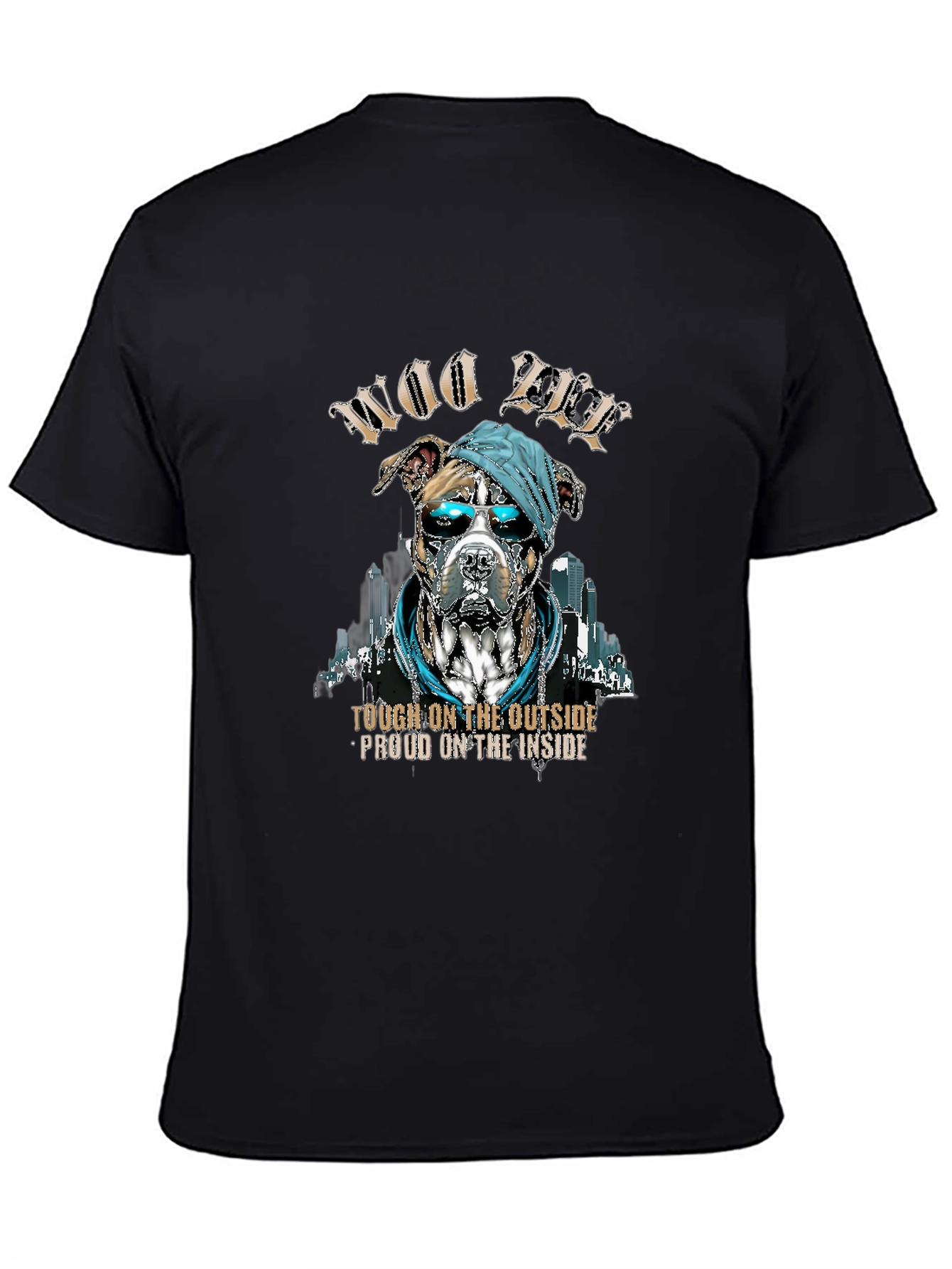Woo Pitbull T-Shirt: Tough Outside Proud Inside
