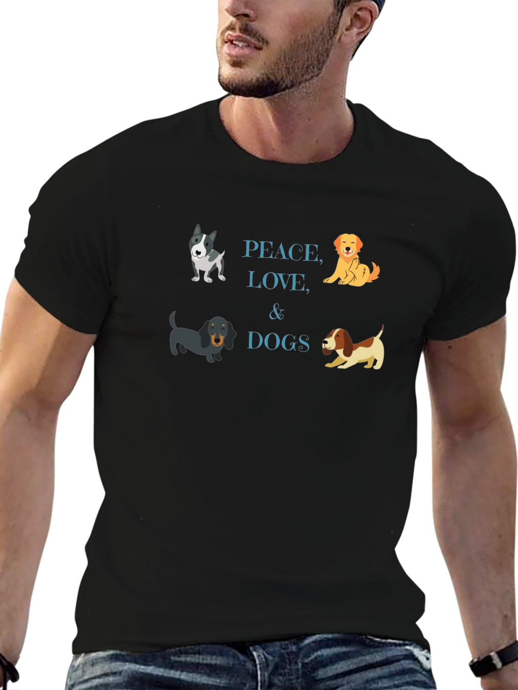 Peace Love & Dogs T-Shirt