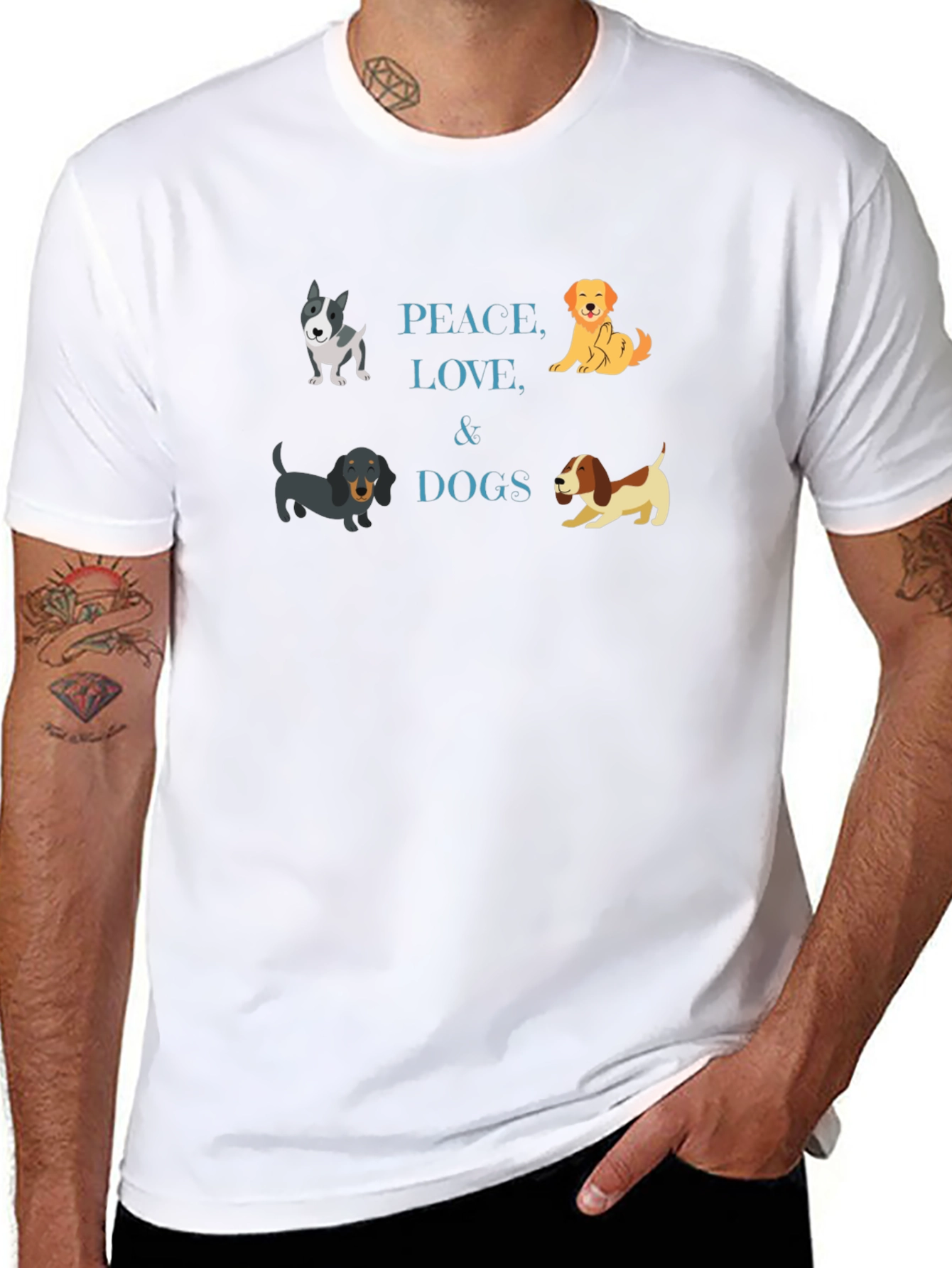 Peace Love & Dogs T-Shirt