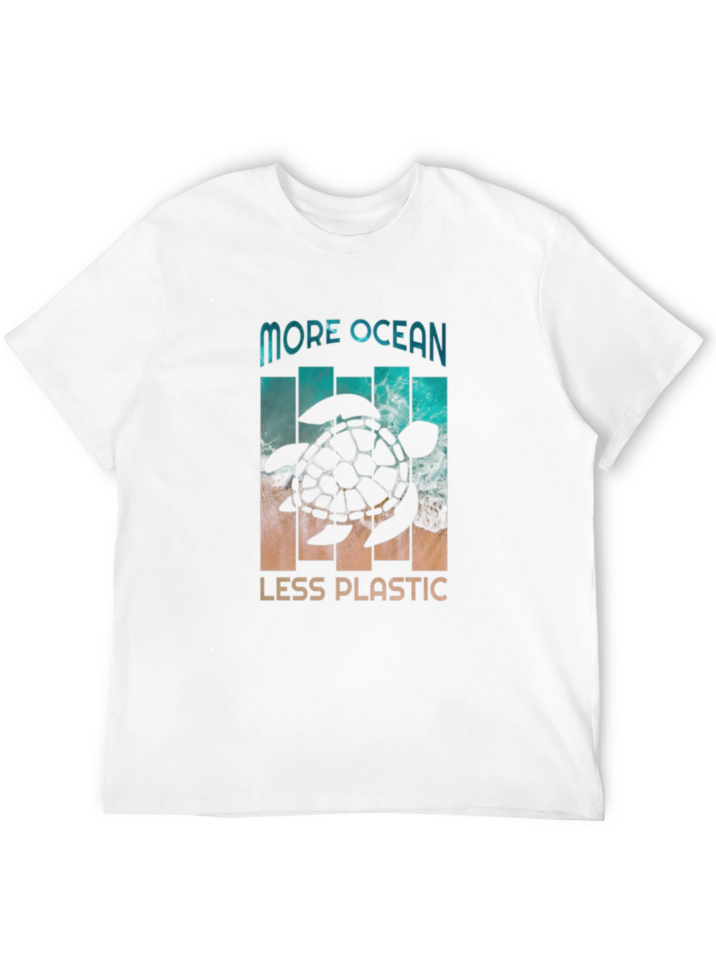 More Ocean Less Plastic Turtle Graphic Tee