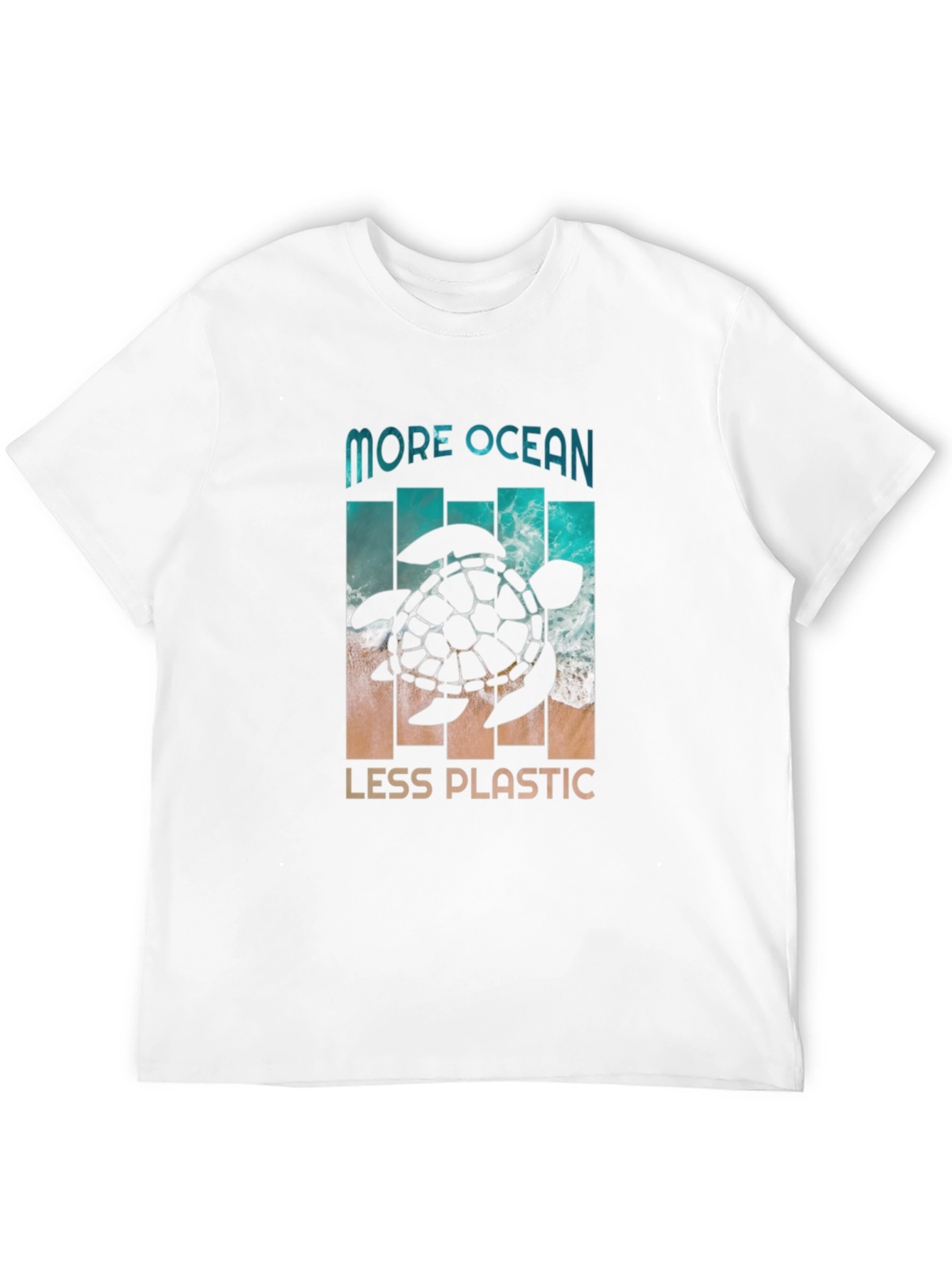 More Ocean Less Plastic Turtle Graphic Tee
