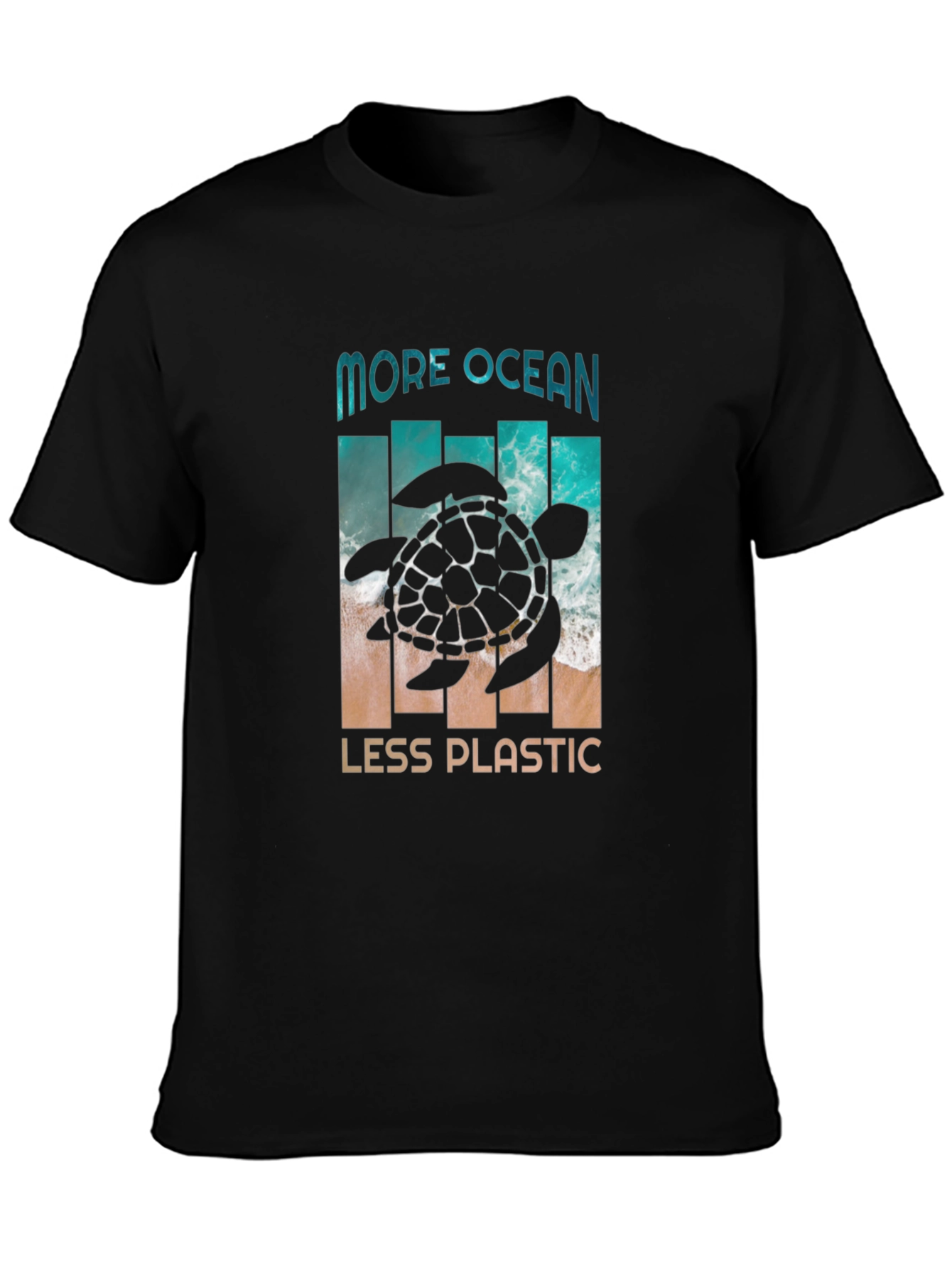 More Ocean Less Plastic Turtle Graphic Tee