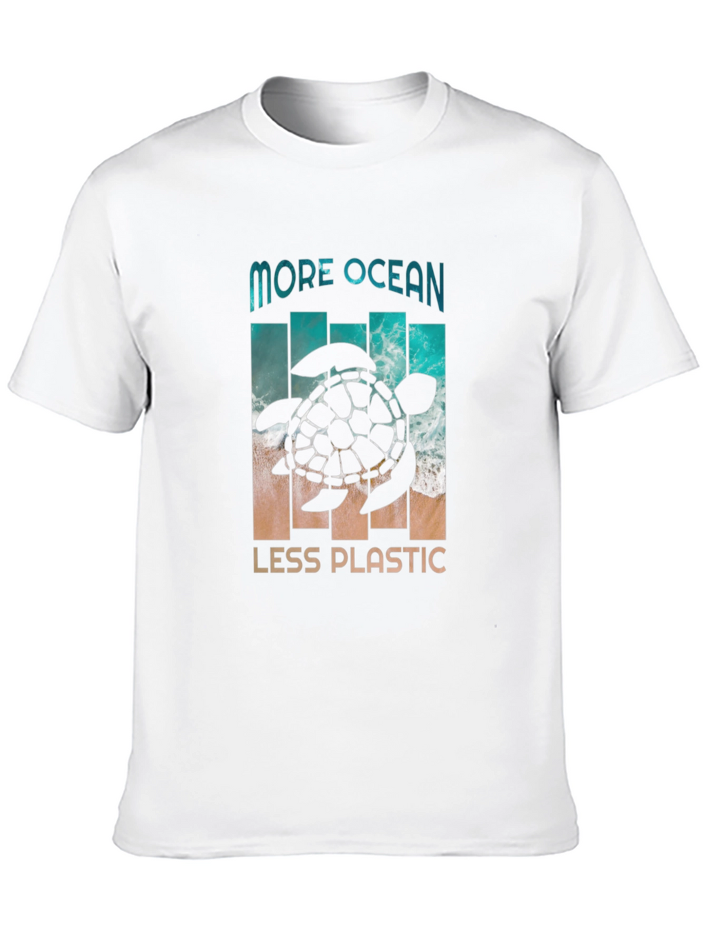 More Ocean Less Plastic Turtle Graphic Tee