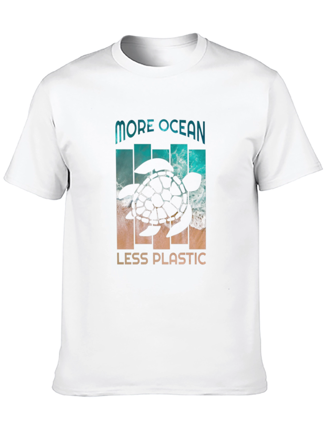 More Ocean Less Plastic Turtle Graphic Tee