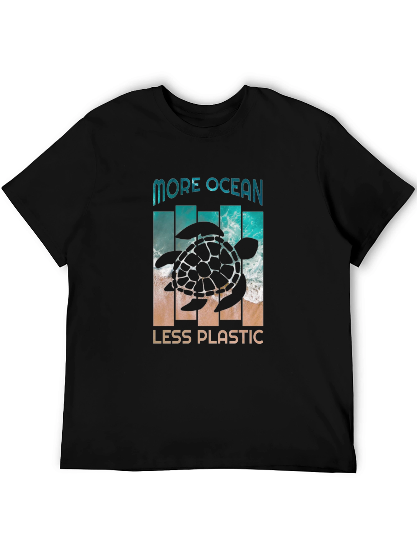 More Ocean Less Plastic Turtle Graphic Tee