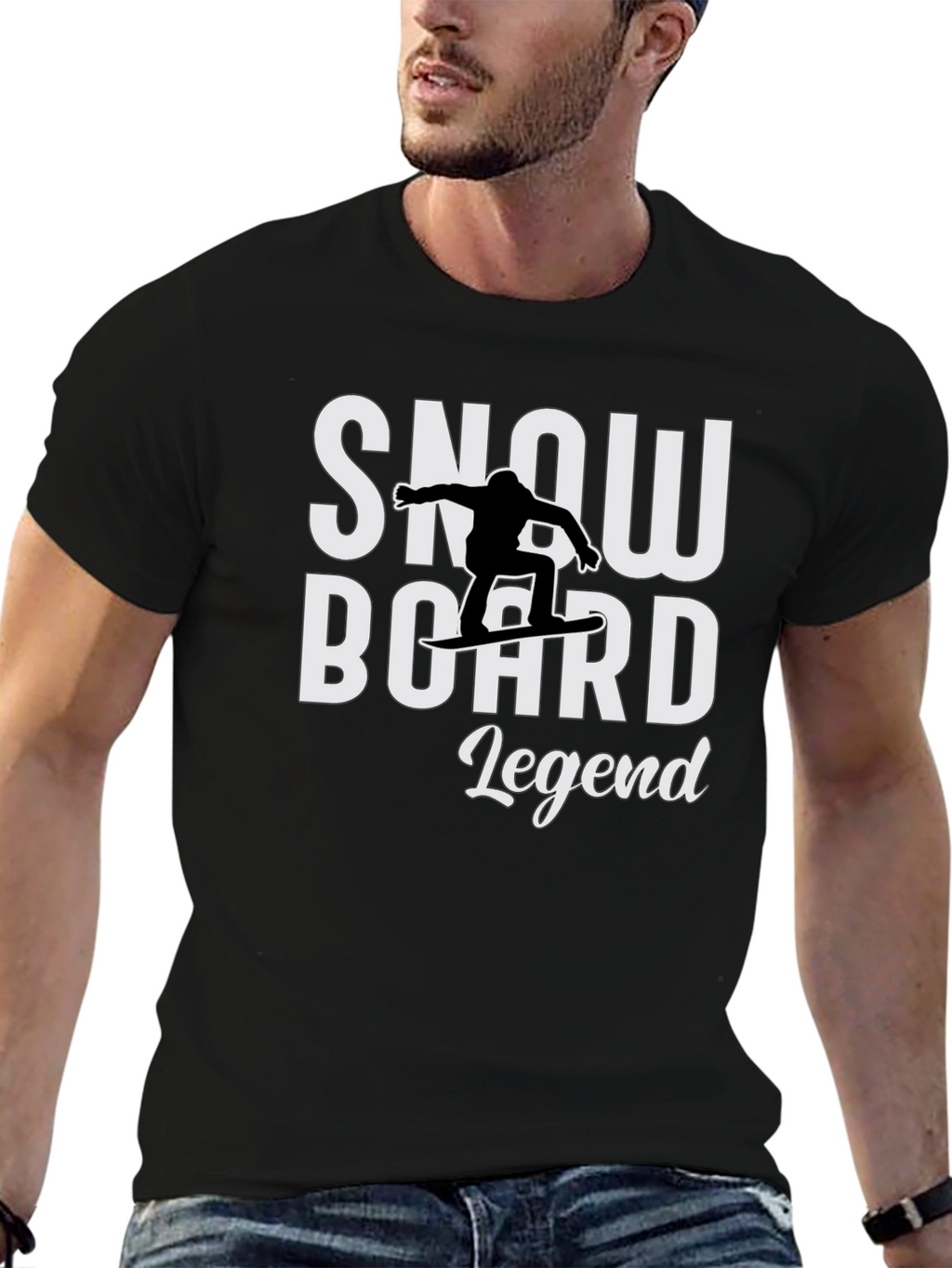 Snowboard Legend T-Shirt - Black Graphic Tee