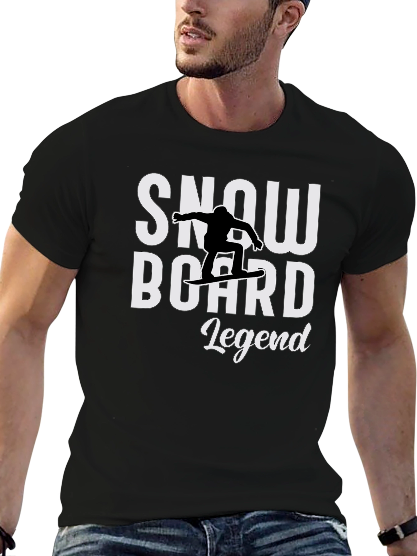 Snowboard Legend T-Shirt - Black Graphic Tee