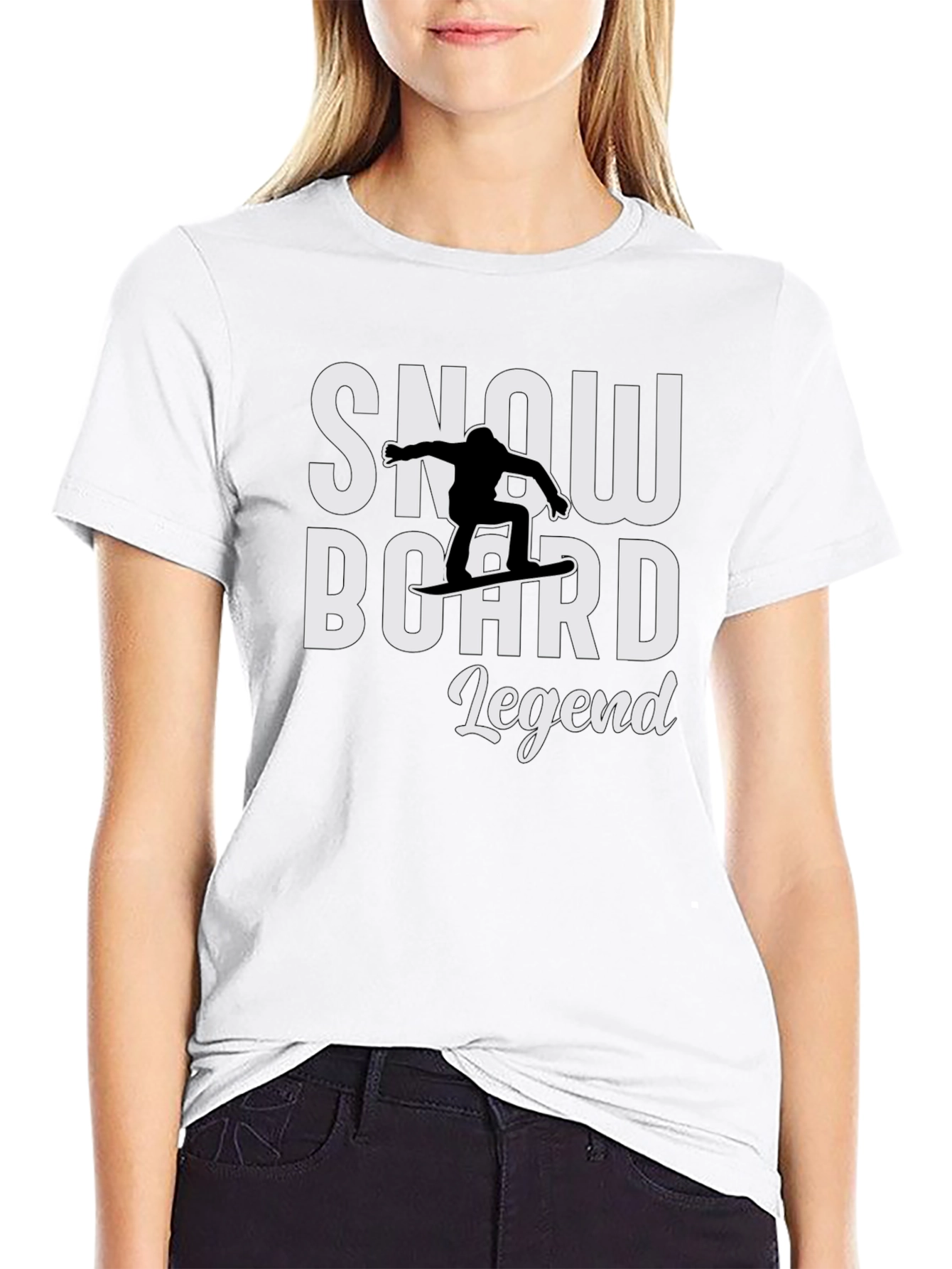 Snowboard Legend T-Shirt - Black Graphic Tee