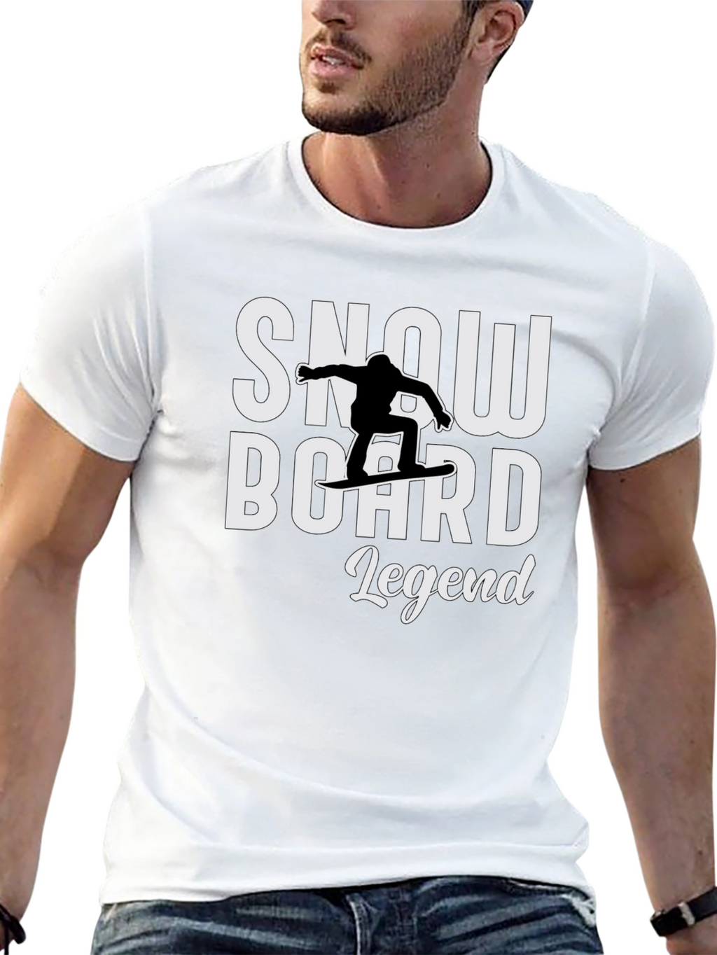 Snowboard Legend T-Shirt - Black Graphic Tee