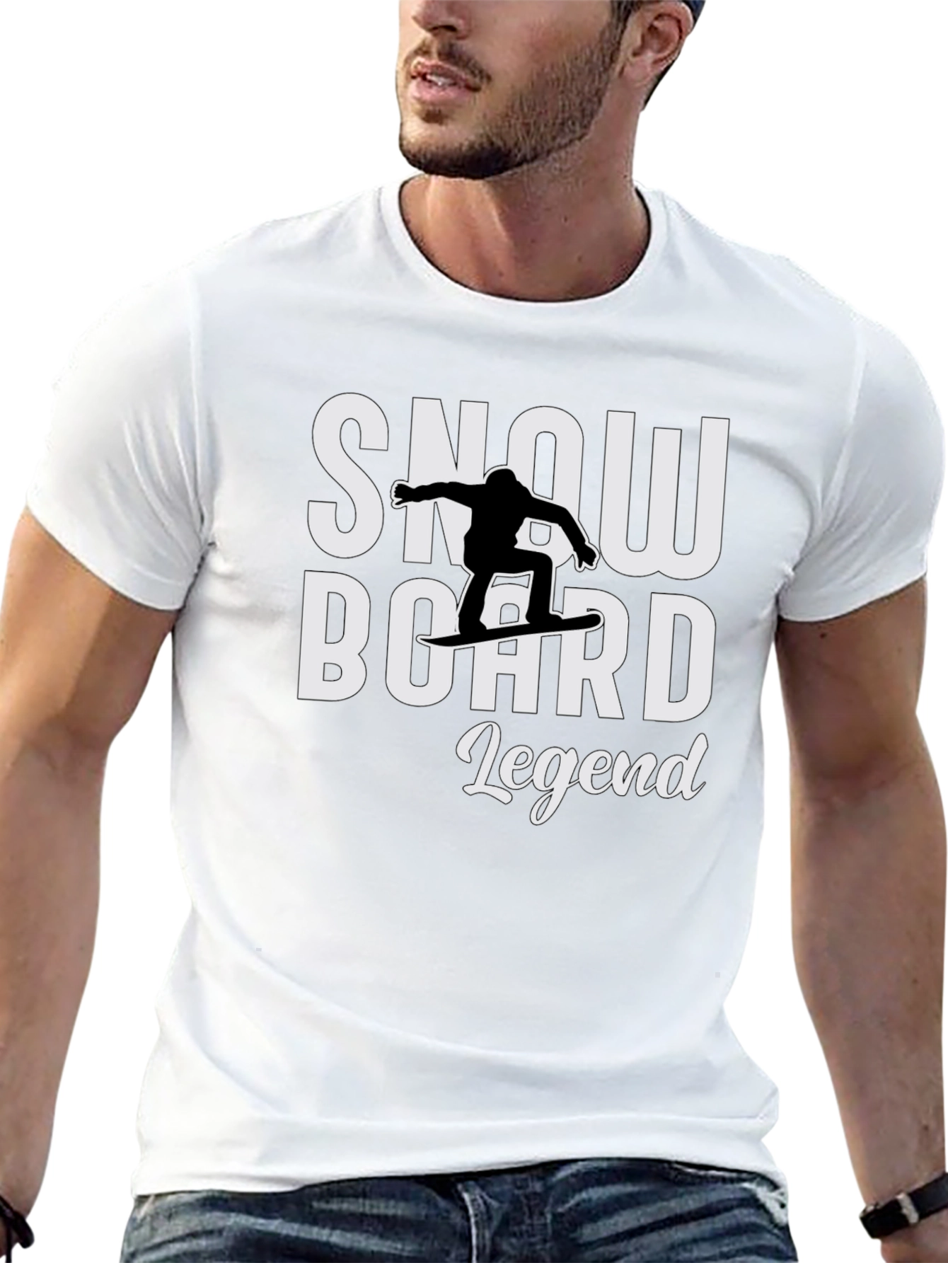 Snowboard Legend T-Shirt - Black Graphic Tee