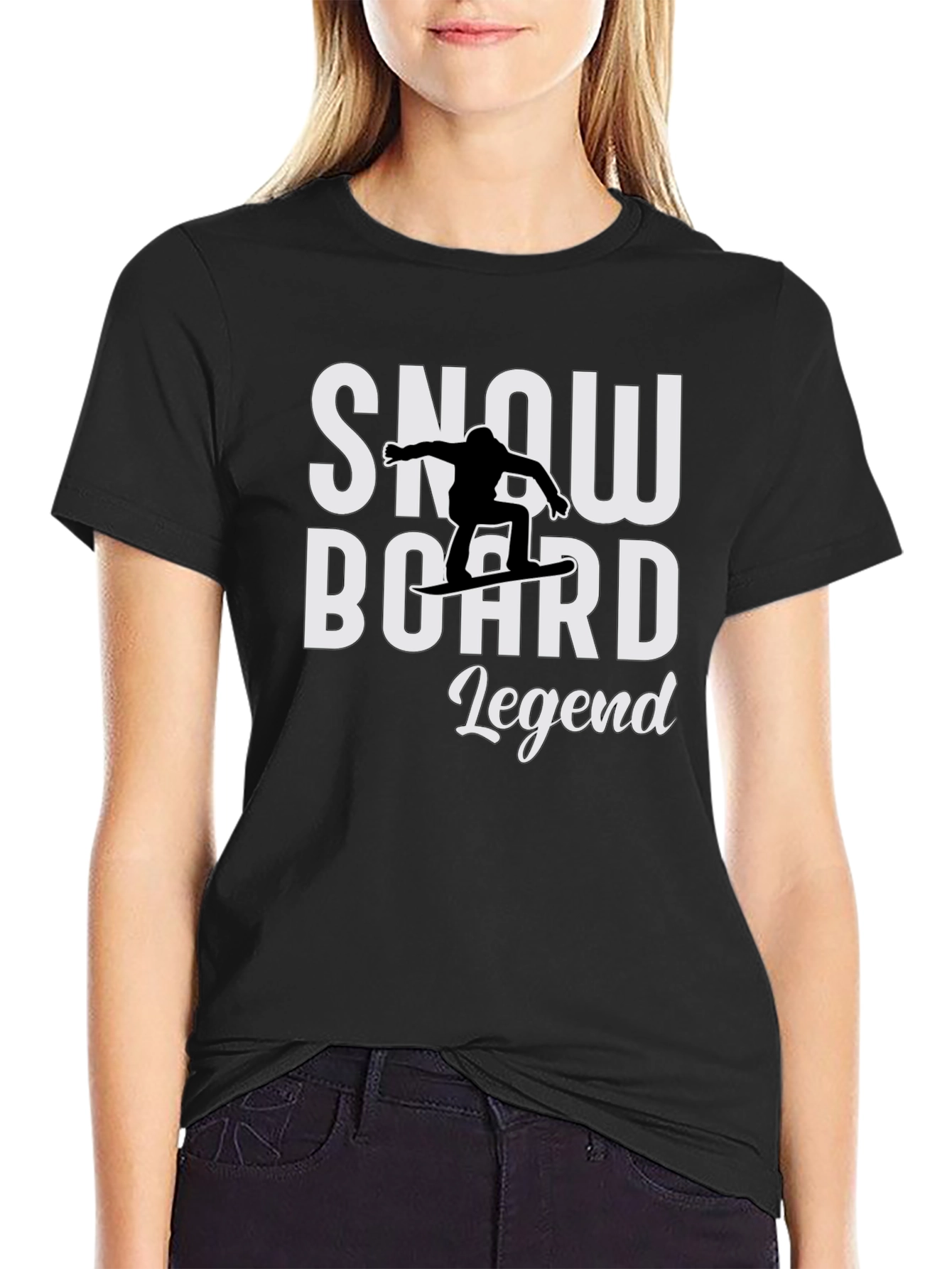 Snowboard Legend T-Shirt - Black Graphic Tee