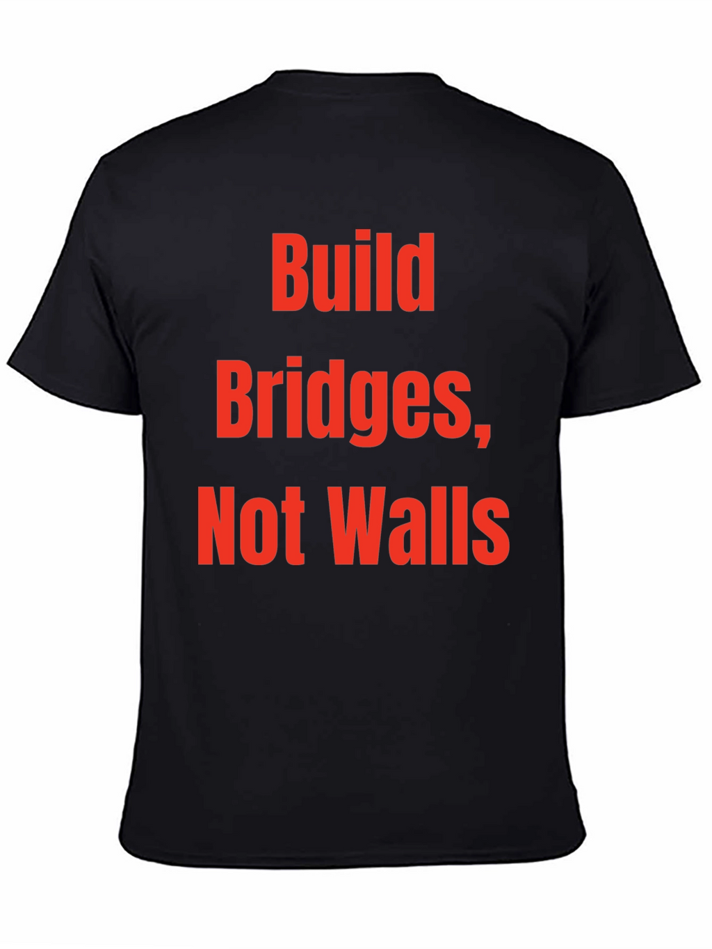 Build Bridges Not Walls Graphic Tee - Black