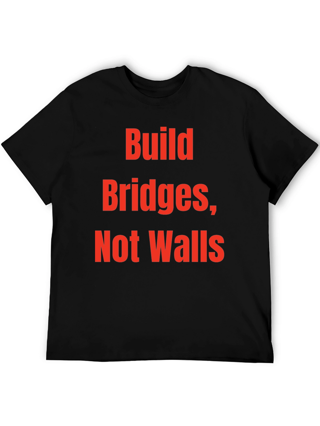 Build Bridges Not Walls Graphic Tee - Black