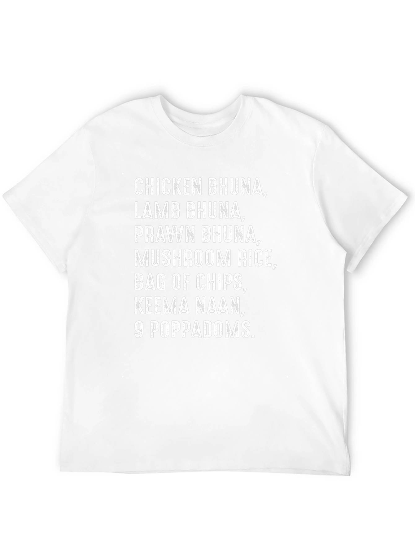 Funny Indian Food Order Black T-Shirt