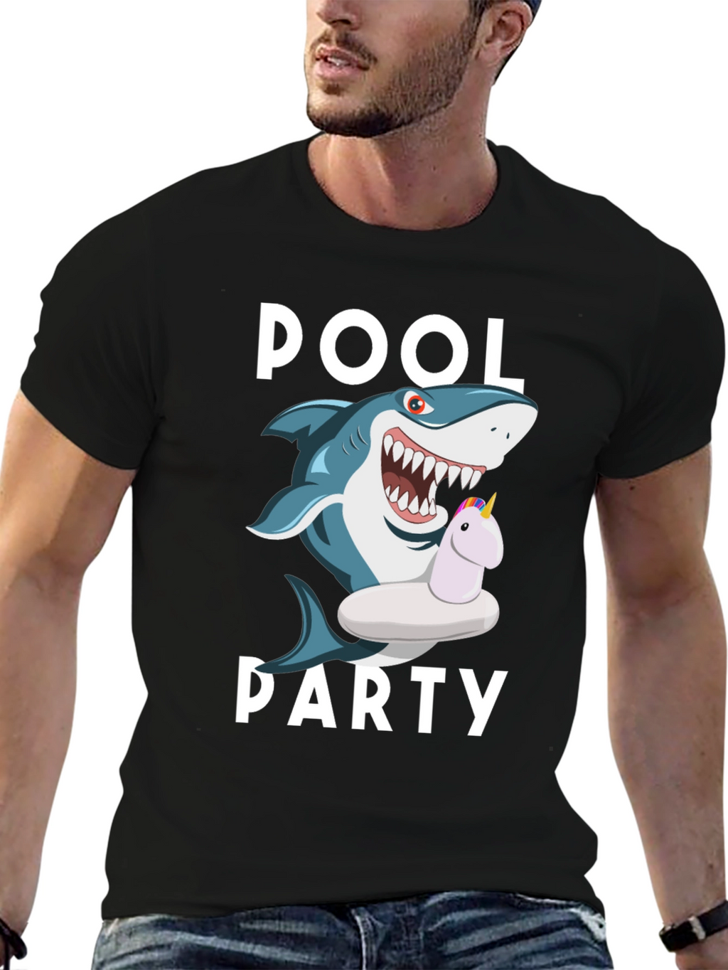 Pool Party Shark Graphic T-Shirt