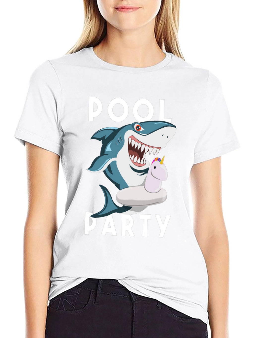 Pool Party Shark Graphic T-Shirt