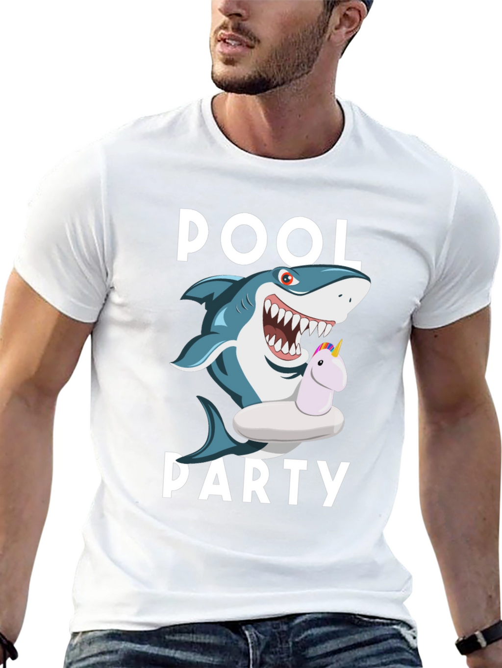 Pool Party Shark Graphic T-Shirt